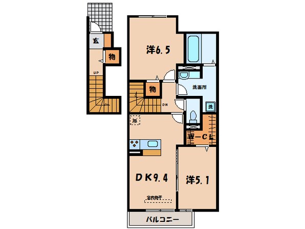 入船町 徒歩5分 2階の物件間取画像